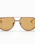 Akoni Sky Racer Antiqued White Gold & Brushed With Gold Aks511-B Size 54, Sunglasses - Dayal opticals