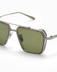 Akoni Tiros Brushed Black Palladium & Dark Grey Aks510-B Size 58, Sunglasses - Dayal opticals