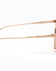 Akoni Tiros Brushed White Gold & Crystal Brown Aks510-C Size 58, Sunglasses - Dayal opticals