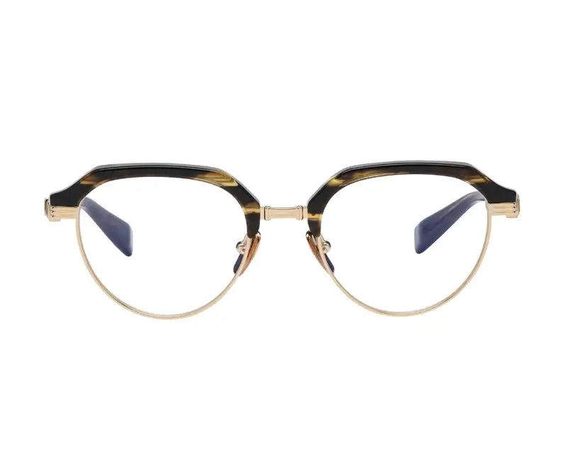 Balmain Brown & Gold BPX-172-B Frame, Size 50 – Dayal Opticals
