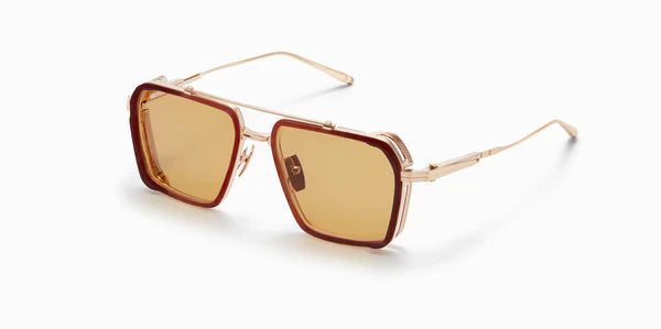 Akoni Tiros Brushed White Gold &amp; Crystal Brown Aks510-C Size 58, Sunglasses - Dayal opticals  